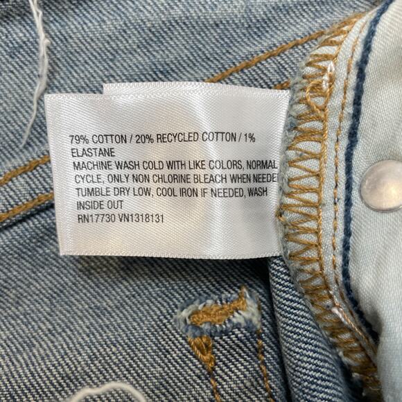 Wild Fable Women's Raw Hem Low Rise Denim Midi Skirt Light Wash Size 2 - Picture 5 of 6